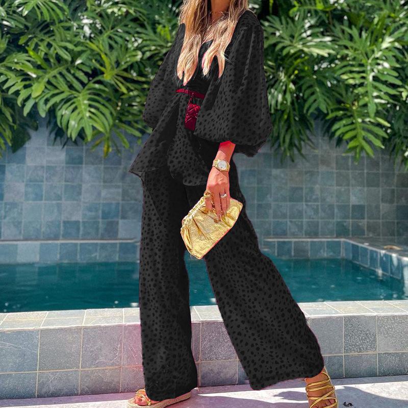 Fashion Leisuire Tops&pipe Pants Suits-STYLEGOING