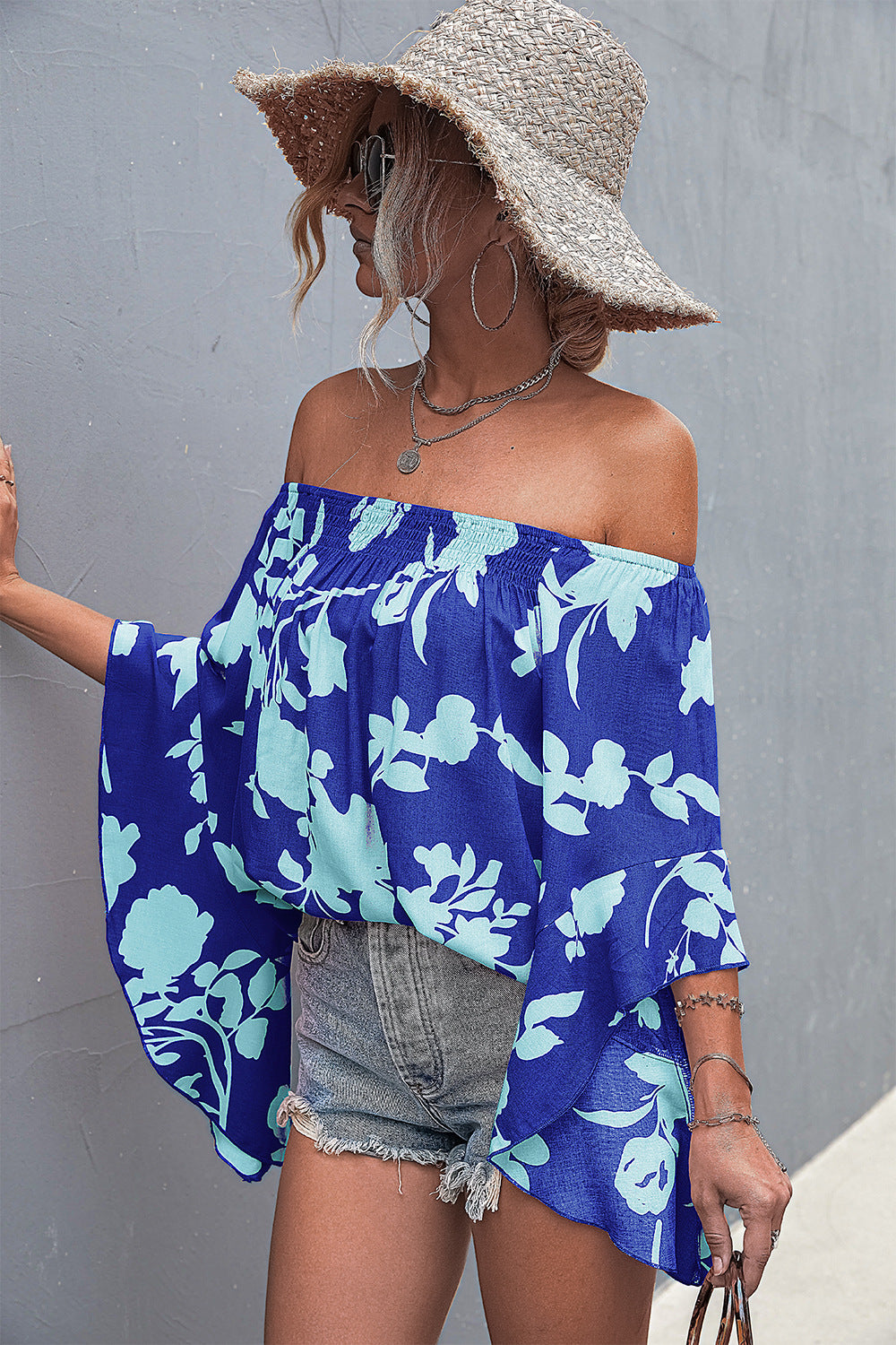Sexy Off The Shoulder Trumpet Women Blouses