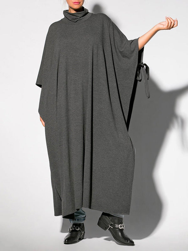 Casual Cotton Round Neck Long Cozy Dresses