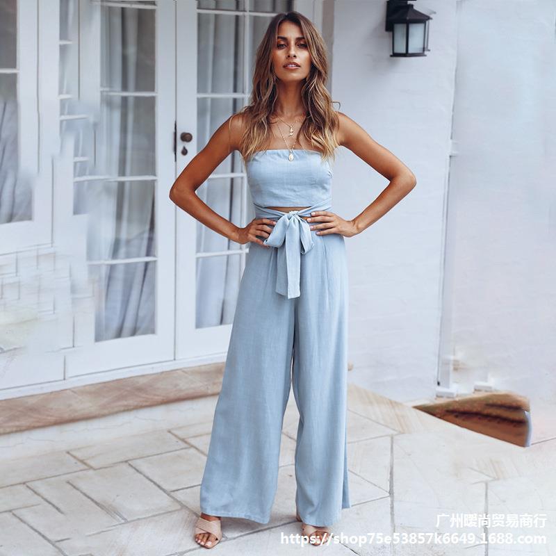 Strapless Bowknot Jumpsuits-STYLEGOING