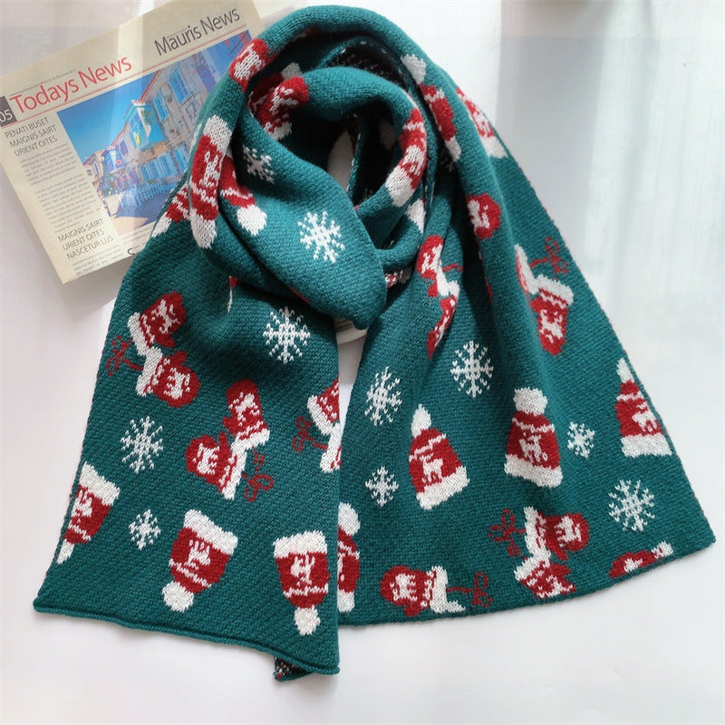 Lovely Warm Knitting Girl's Scarf for Christmas