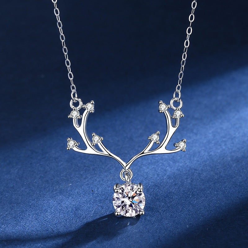 Fashion Elk Design Silver Necklace for Women