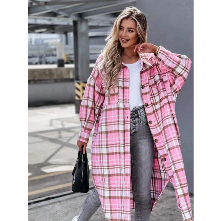 Women Casual Plaid Fall Long Sleeves Shirts