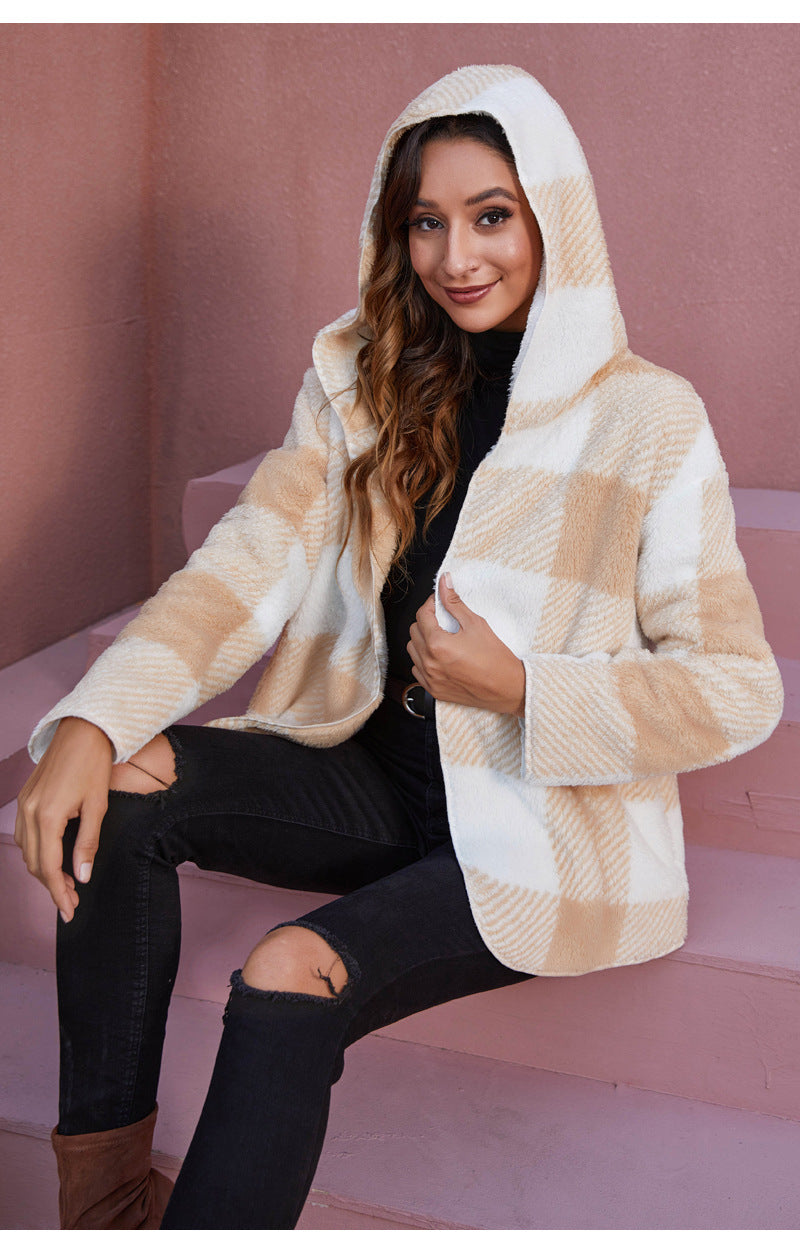 Casual Velvet Hoodies Coats for Women