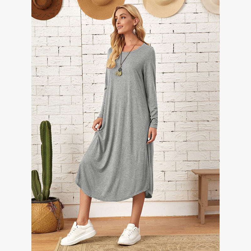 Casual Long Sleeves Midi Dresses for Women