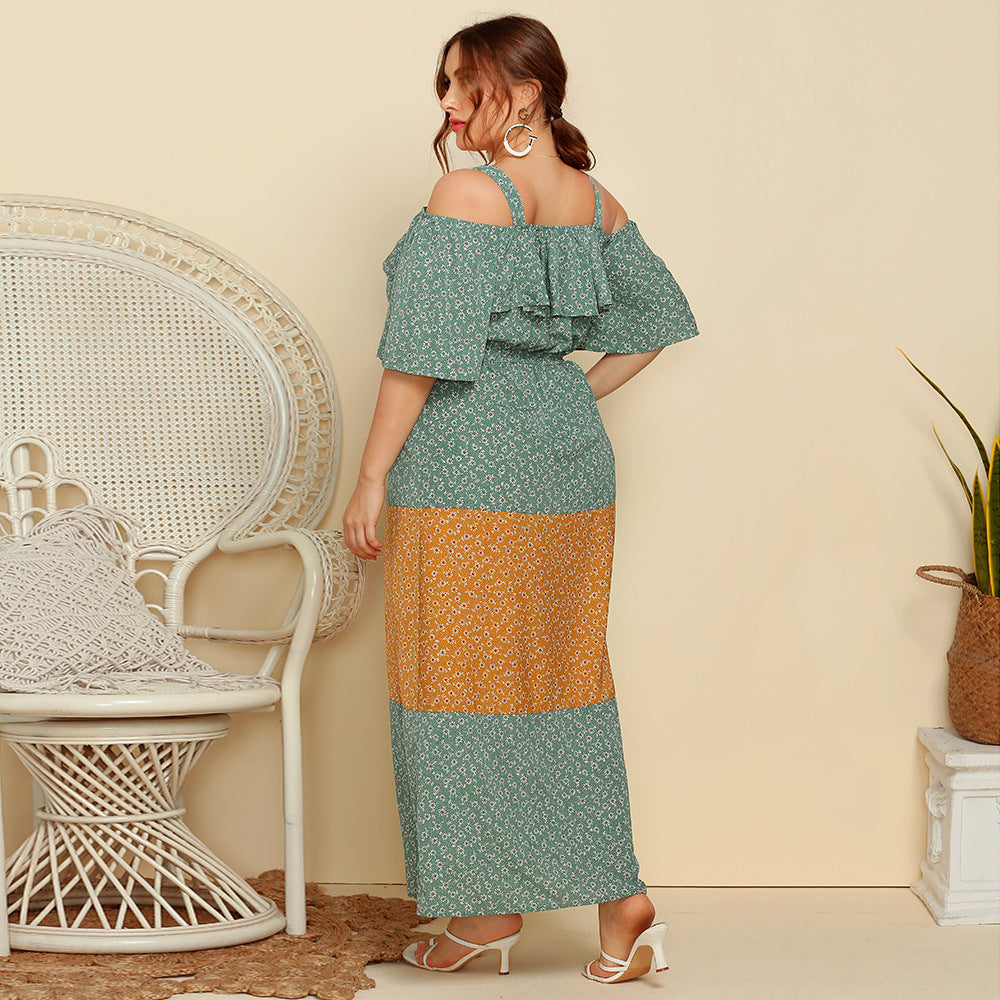 Summer Ruffled Design Plus Sizes Women Dresses