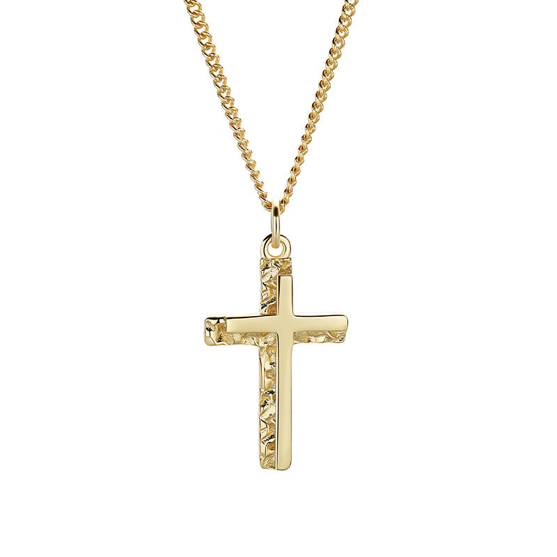 Irregular Cross Design Sterling Silver Necklace for Women