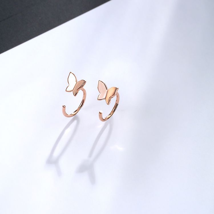 Butterfly Design Cute Sterling Sliver Ear Clips