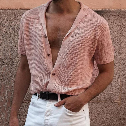 Summer Knitting T Shirts for Men