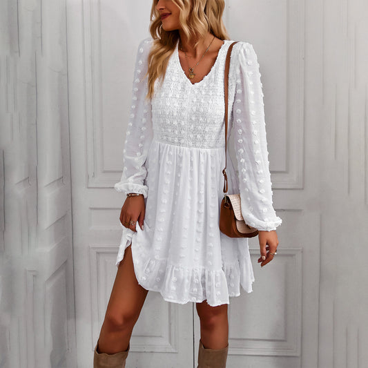 Casual  Long Sleeves Short Daily Dresses