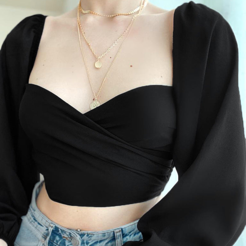 Sexy Square Neckline Backless Summer Women Tops
