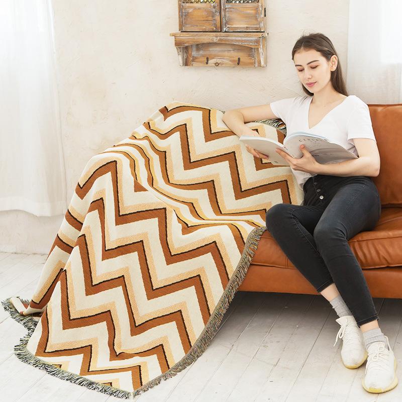 Geometry Pattern Double Side Sofa Blanket-11-90*90cm-Free Shipping at meselling99