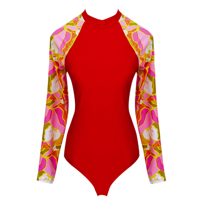 Red Long Sleeves Bikini Wet Suits for Women – STYLEGOING