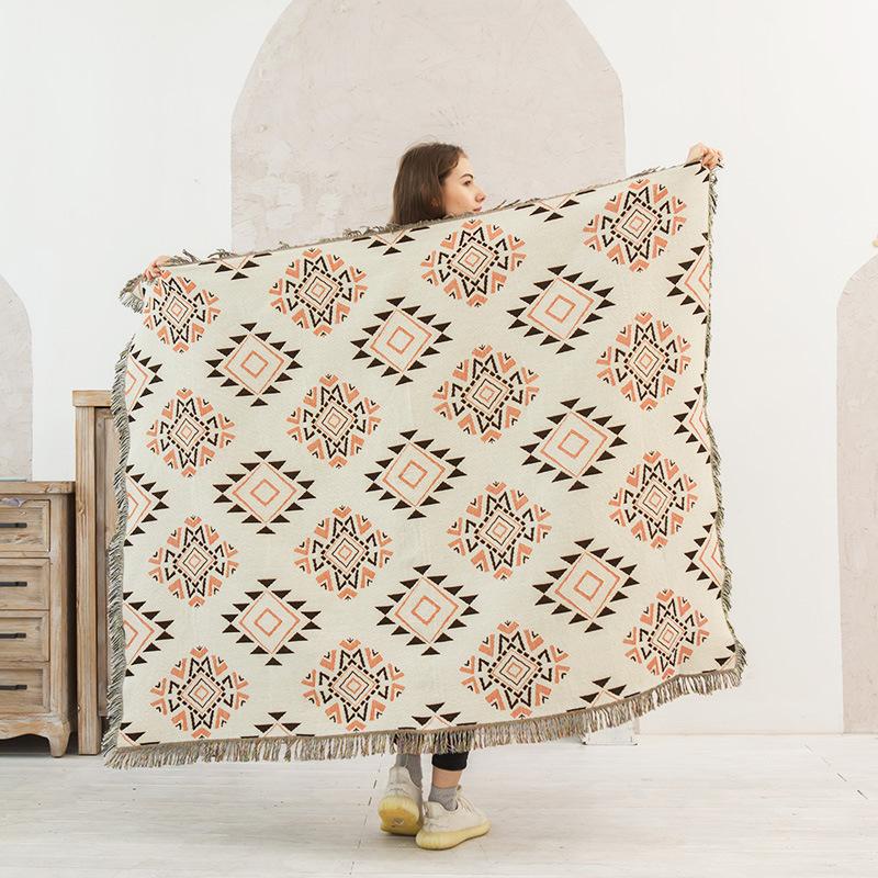 Geometry Pattern Double Side Sofa Blanket-12-90*90cm-Free Shipping at meselling99