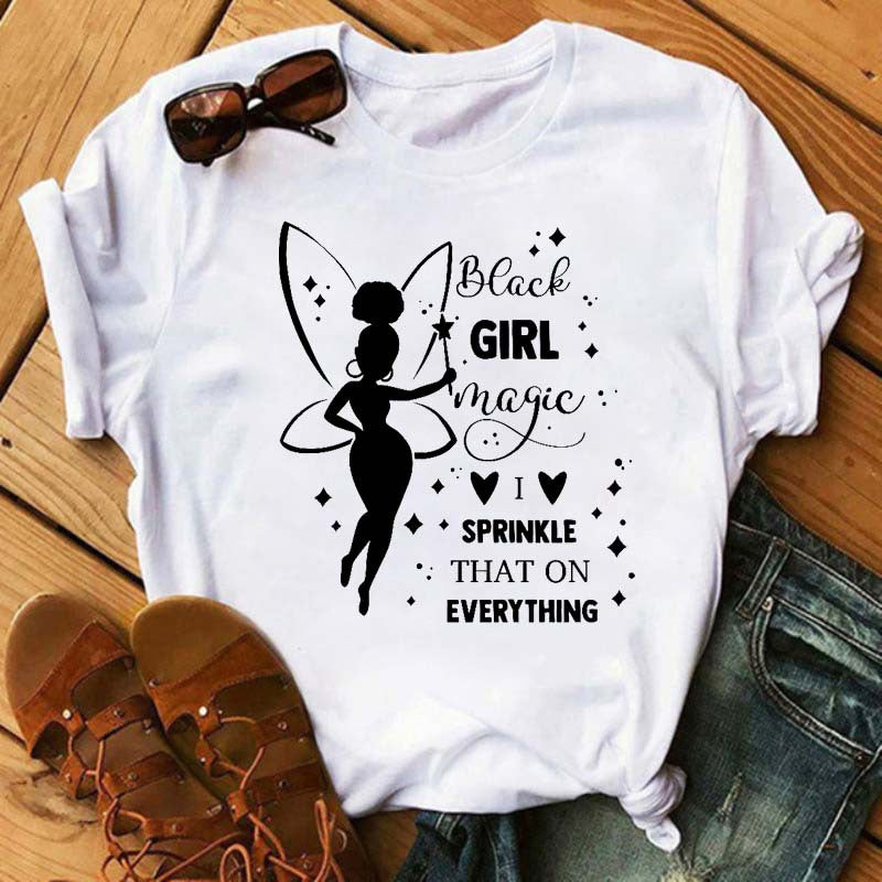 African Girl Women Short Sleeves T Shirts