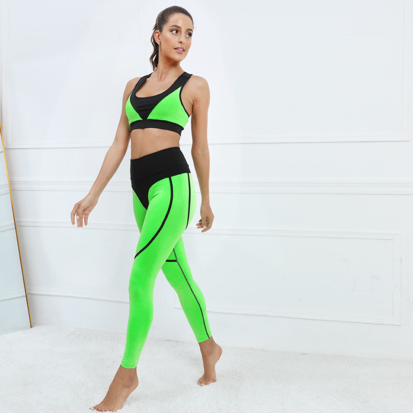 Sexy Halter High Waist Two Pieces Yoga Sets for Women