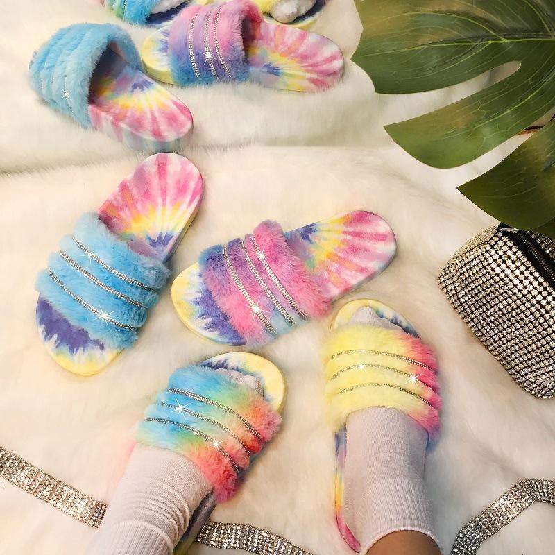 Fashion Women Colorful Flat Summer Slippers-STYLEGOING