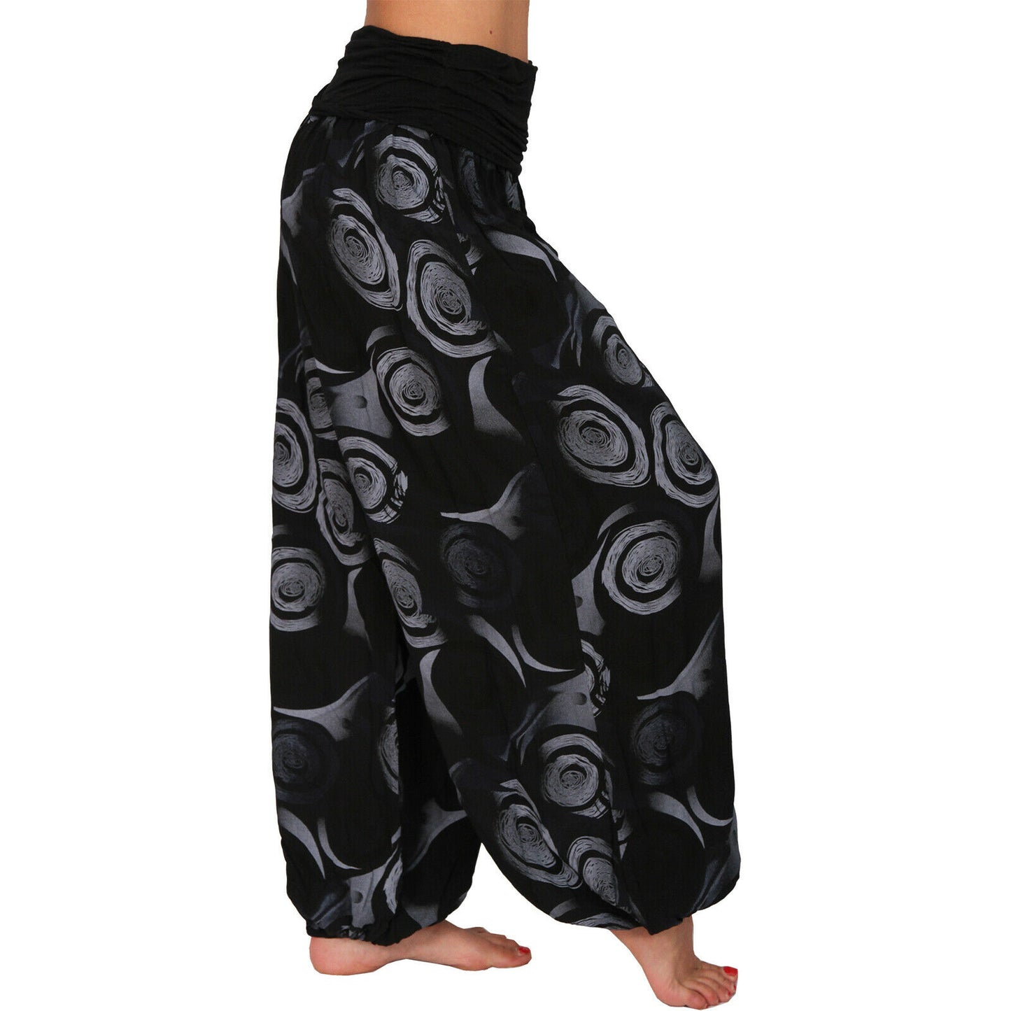 Casual Floral Print Women Harem Pants