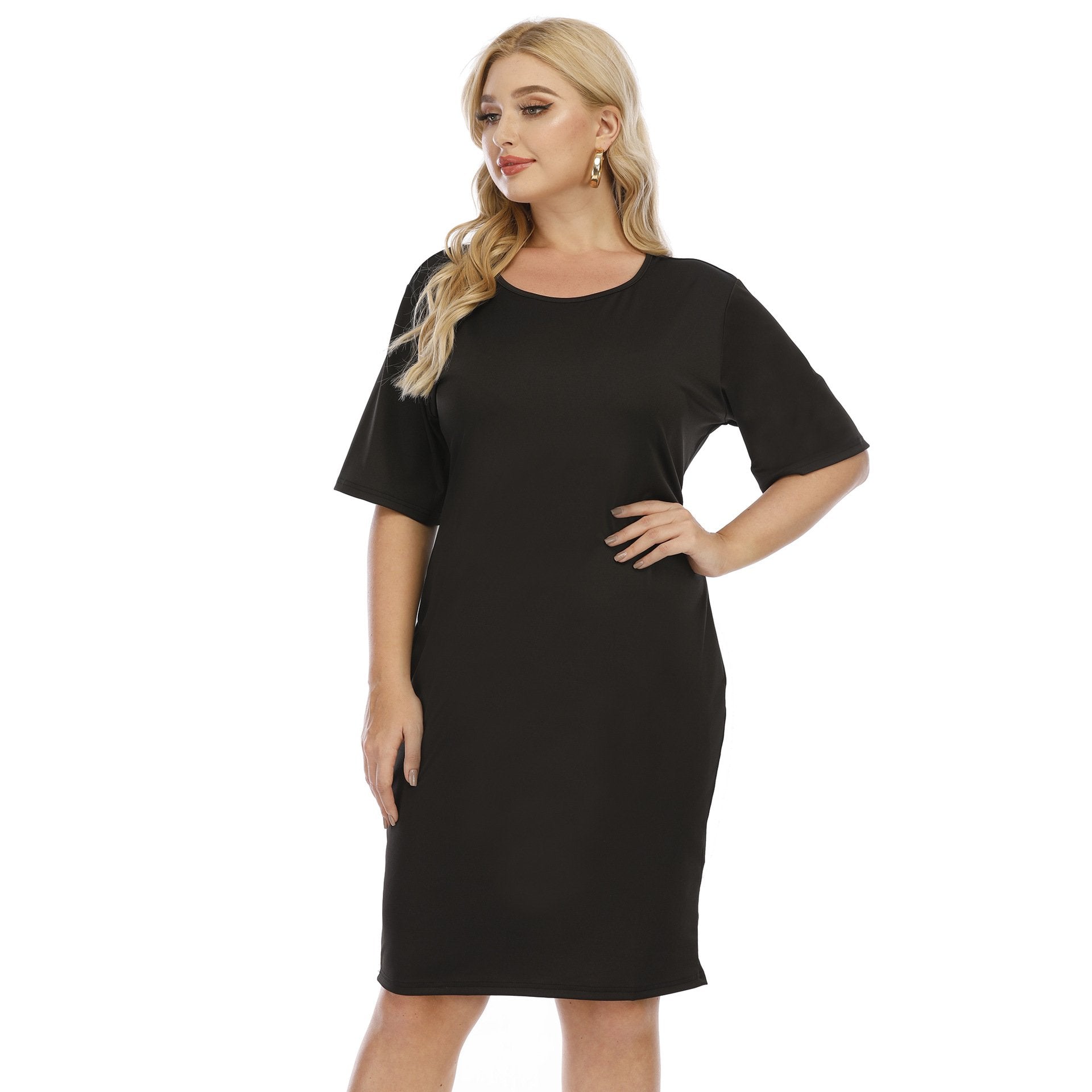 Bowknot Hollow Out Plus Sizes Dresses-STYLEGOING