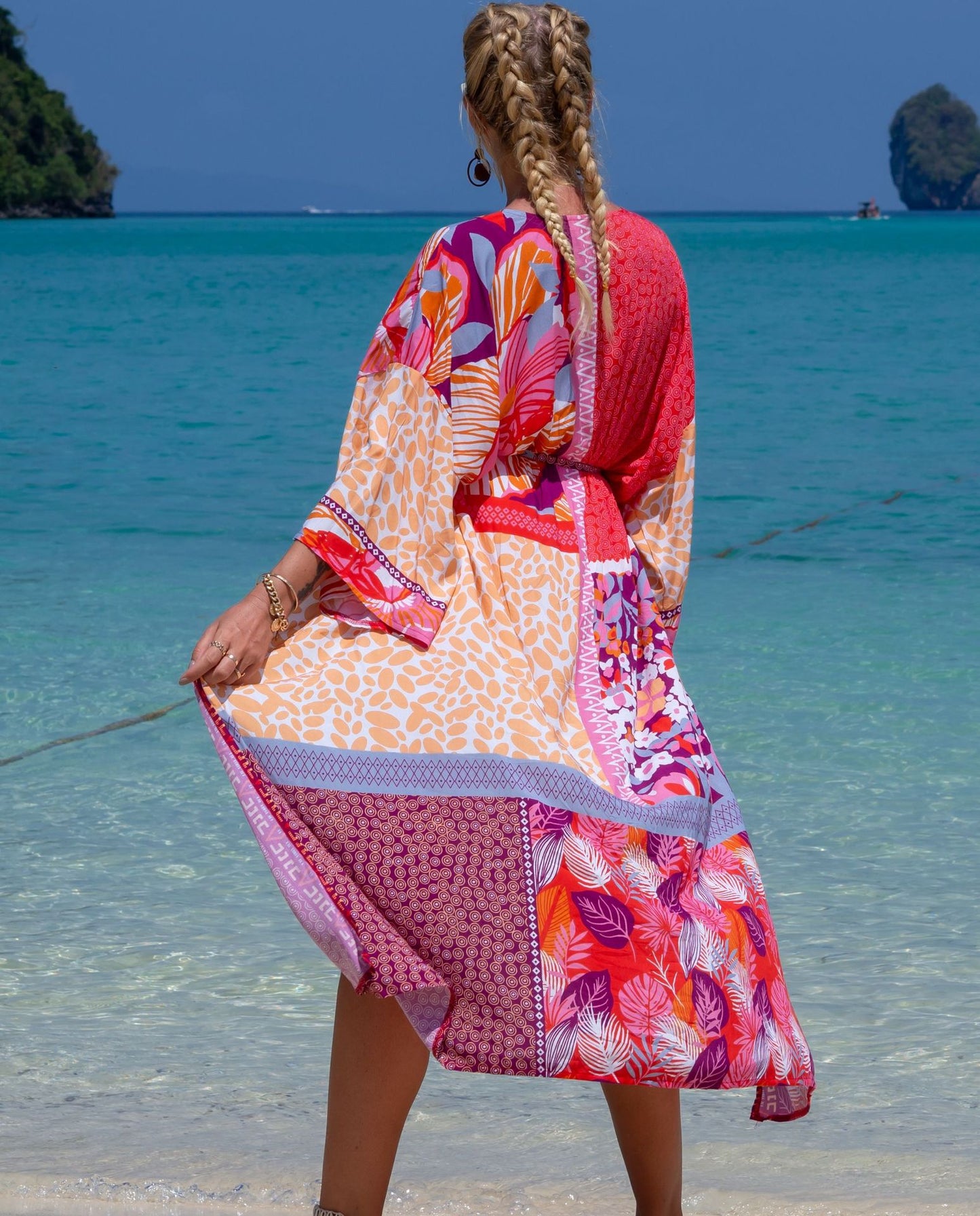 Fashion Floral Print Summer Kimono Beachwear Cover Ups