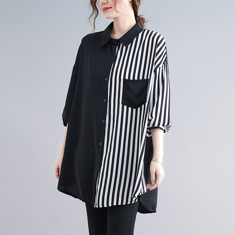 Casual Chiffon Plus Sizes Long Sleeves Shirts