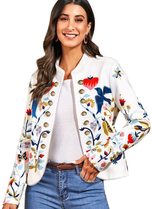 Classy Fashion Floral Print Carfigan Top Coats-STYLEGOING