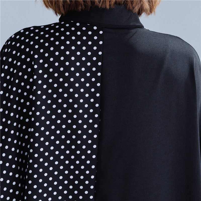 Summer Dot Print Chiffon Long Sleeves Shirts