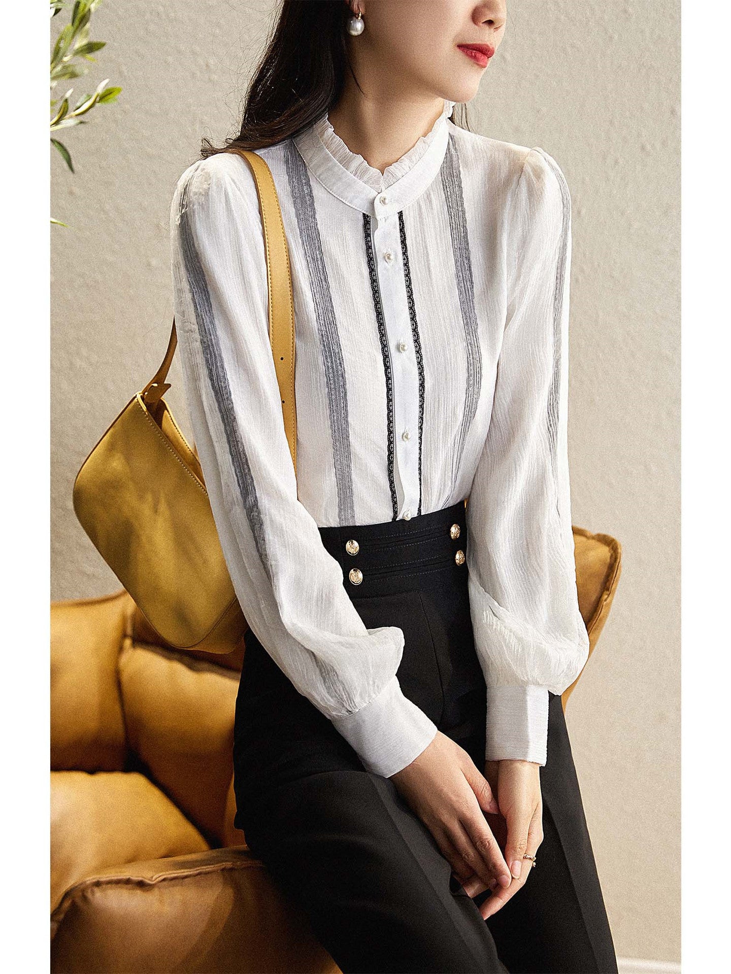 Elegant Lace Long Sleeves Shirts