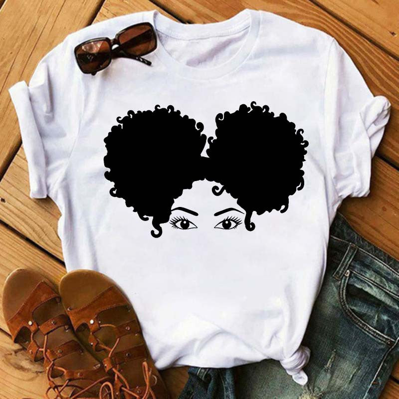 African Girl Women Short Sleeves T Shirts