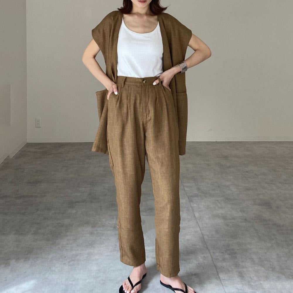 Casual Summer Linen Two Pieces Sets for Women