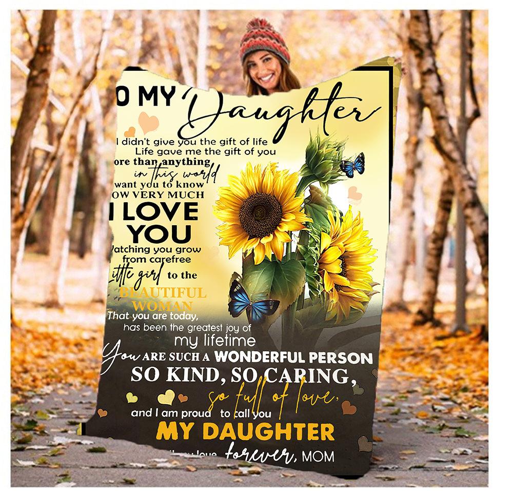 Mom to Daughter 3D Flower Envelope Blanket--Free Shipping at meselling99