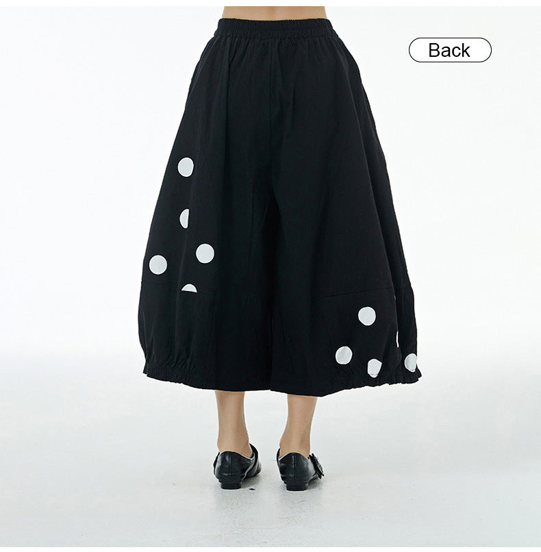 Designed Summer Plus Sizes Wide Legs Pants