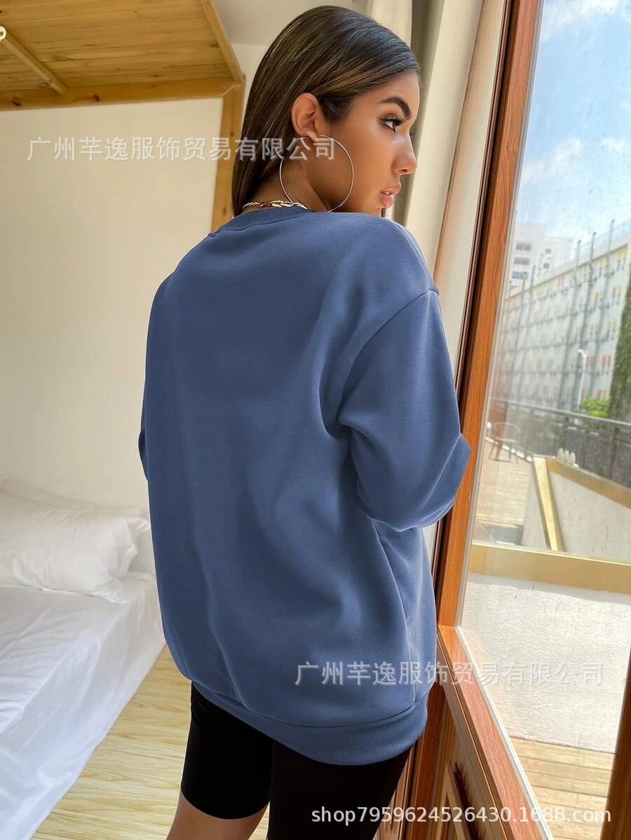 Leisure Women Letter Print Fall Hoodies