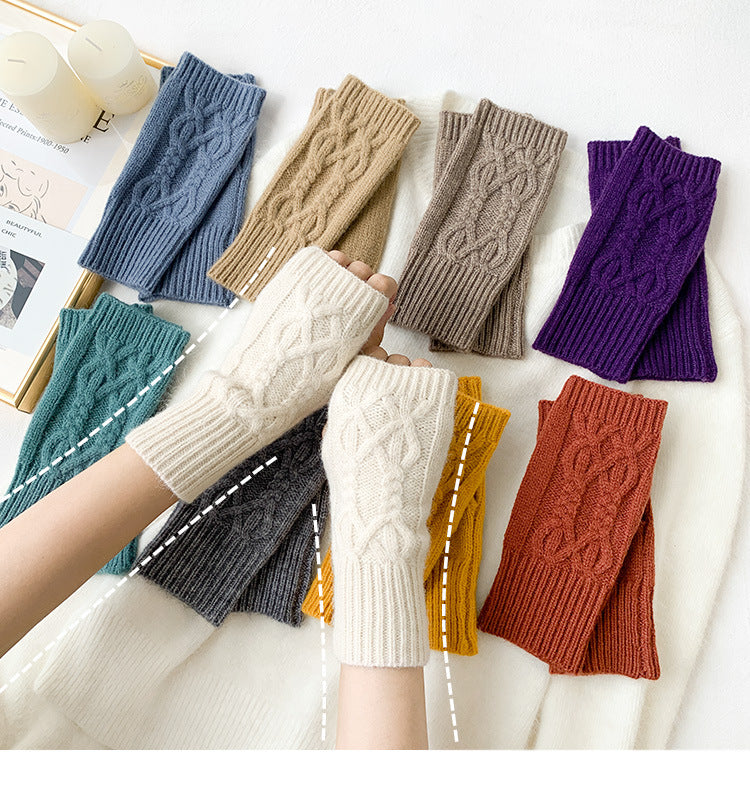 2 pairs/Set Winter Warm Knitted Gloves