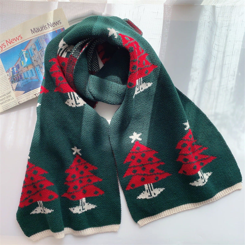 Lovely Warm Knitting Girl's Scarf for Christmas