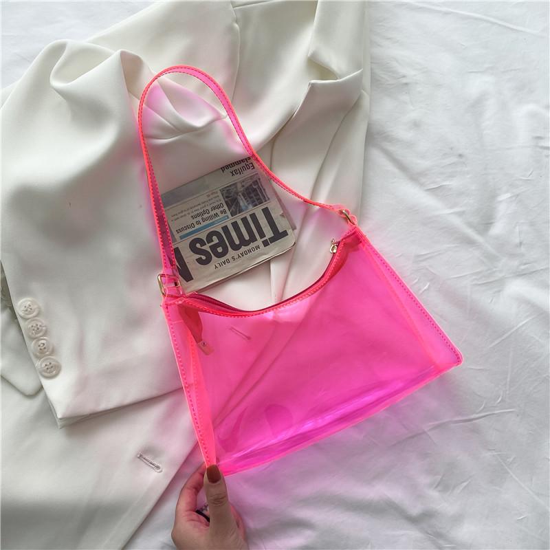 Fashion Summer Trasparent Jelly Handbags-STYLEGOING