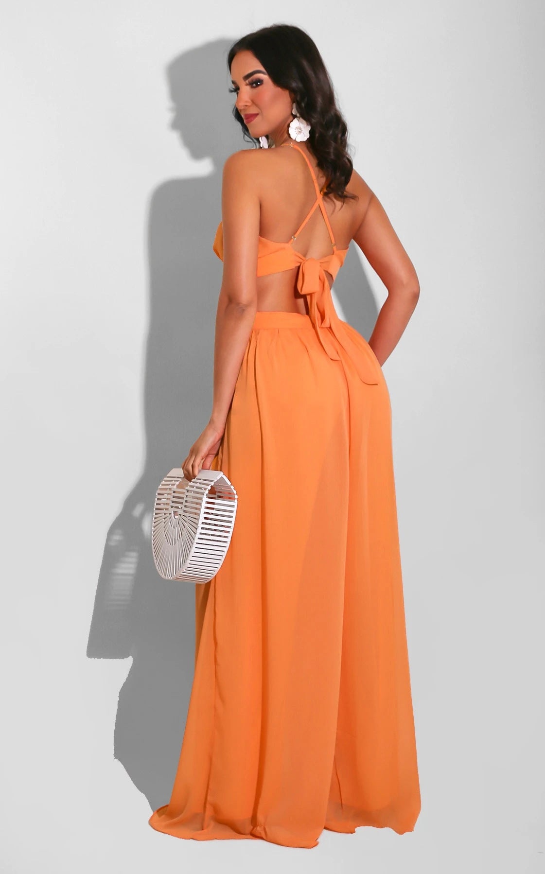 Sexy Chiffon Backless Women Jumpsuits