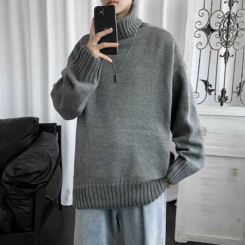Winter Turtleneck Knitting Pullover Sweaters for Men