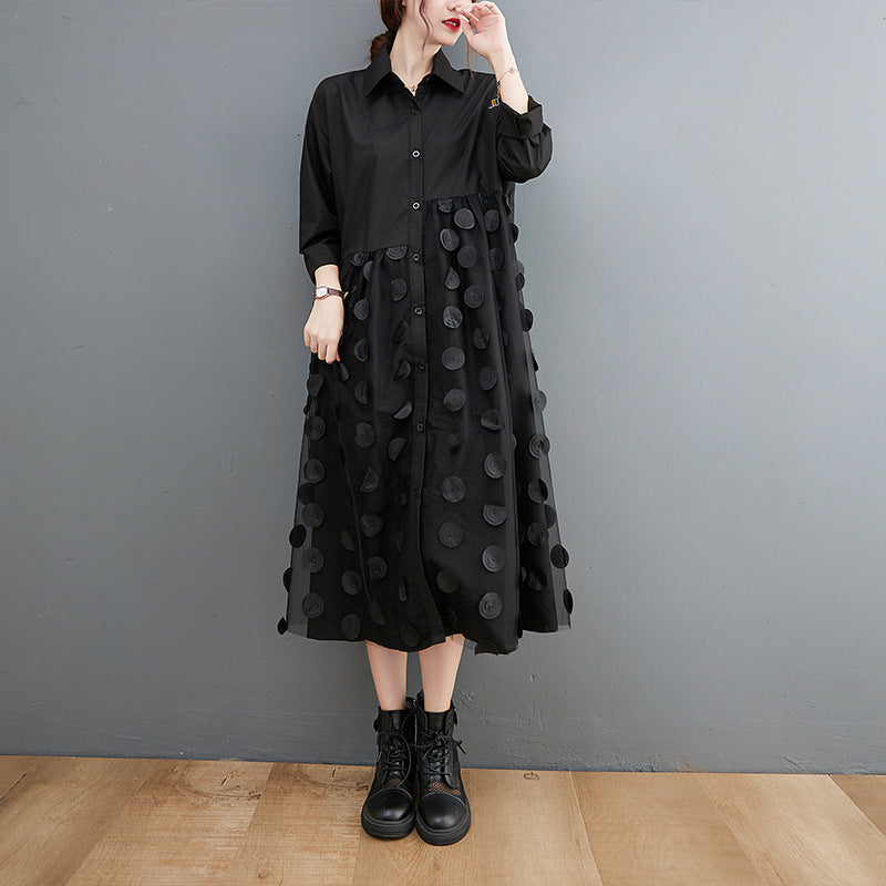 Black Plus Sizes Long Shirt Dresses