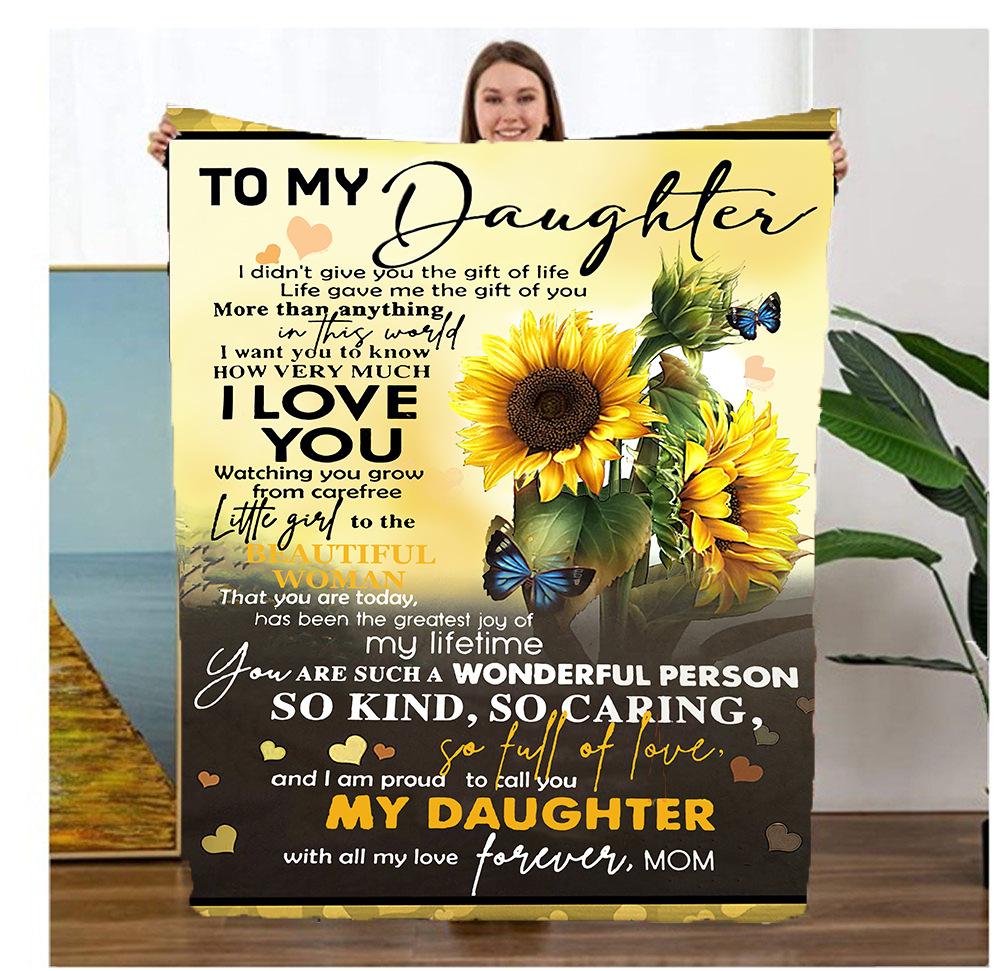Mom to Daughter 3D Flower Envelope Blanket--Free Shipping at meselling99