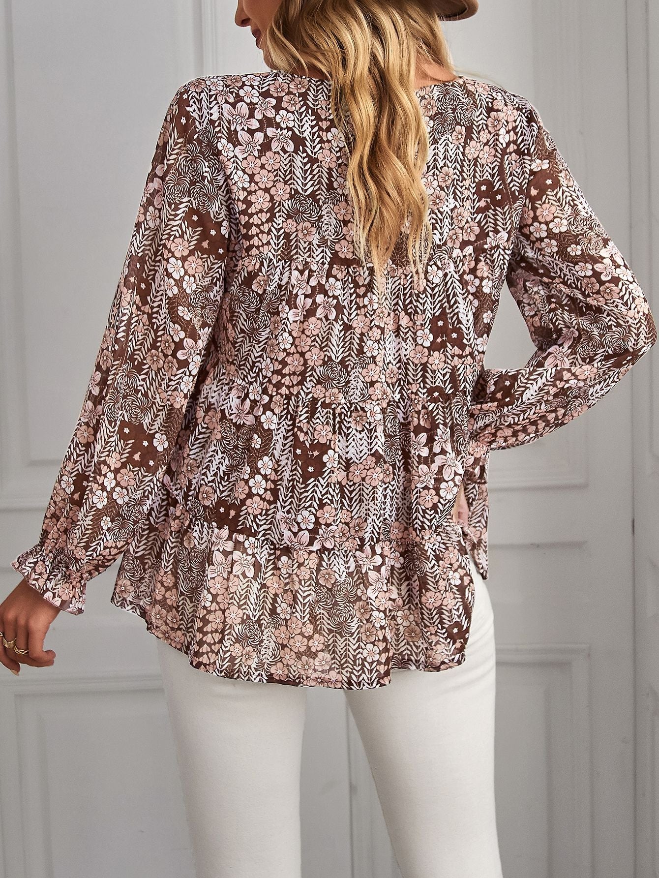 Casual Bohemian Long Sleeves Blouses