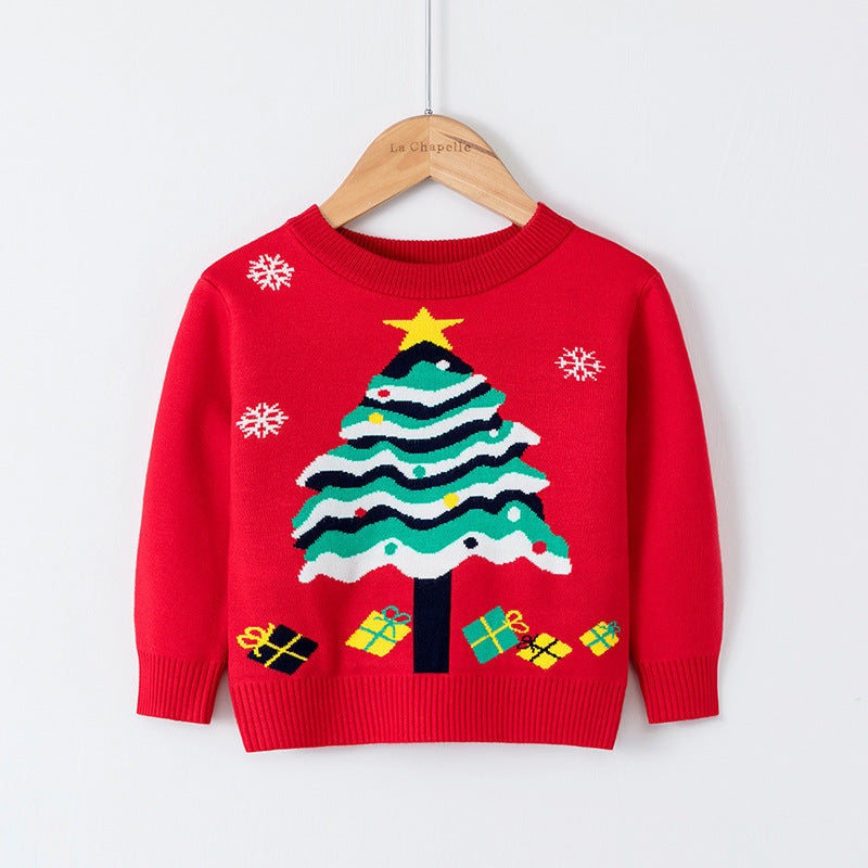 Merry Christmas Knitting Kids Sweaters