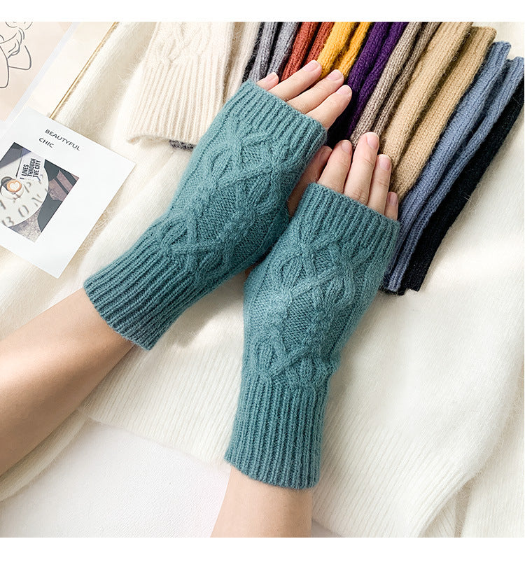 2 pairs/Set Winter Warm Knitted Gloves