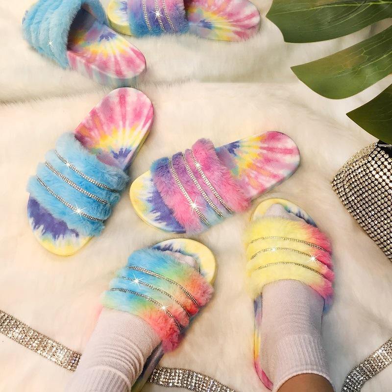 Fashion Women Colorful Flat Summer Slippers-STYLEGOING