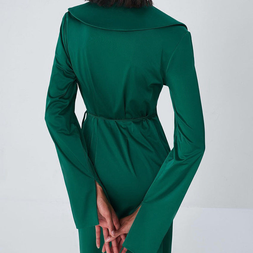 Green French Style Long Dresses for Women