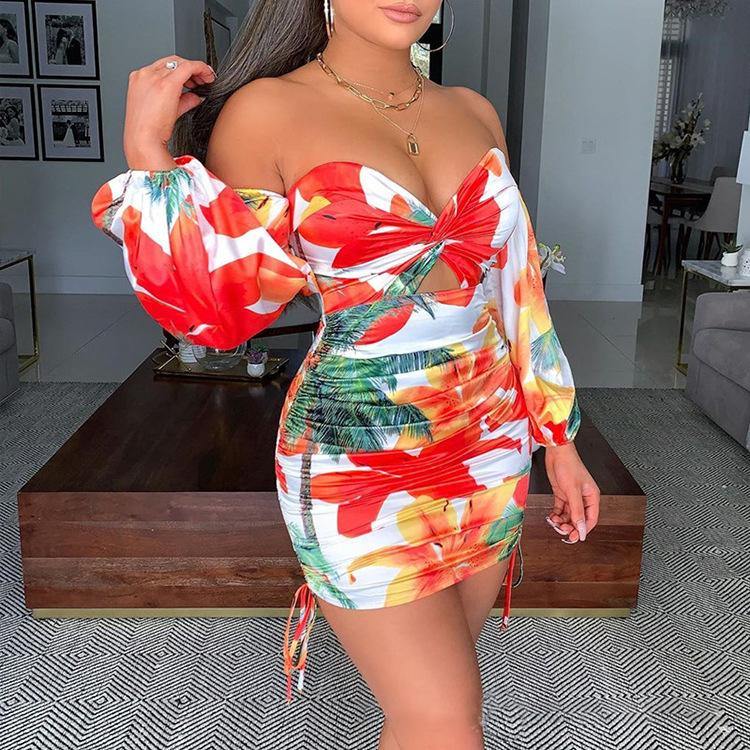Sexy One Shoulder Mini Short Dresses-STYLEGOING