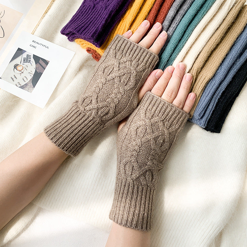 2 pairs/Set Winter Warm Knitted Gloves