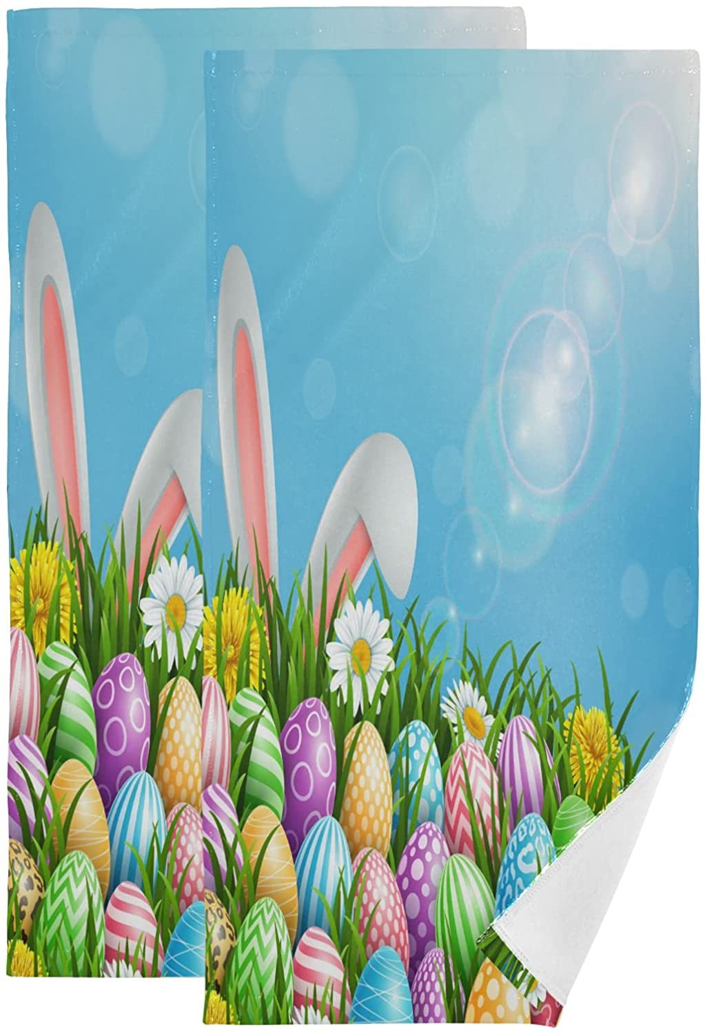Happy Easter Day Rabbit&Colorful Egga Summer Beach Towel