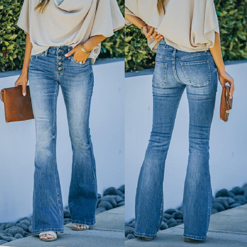 Summer Women Long Jeans