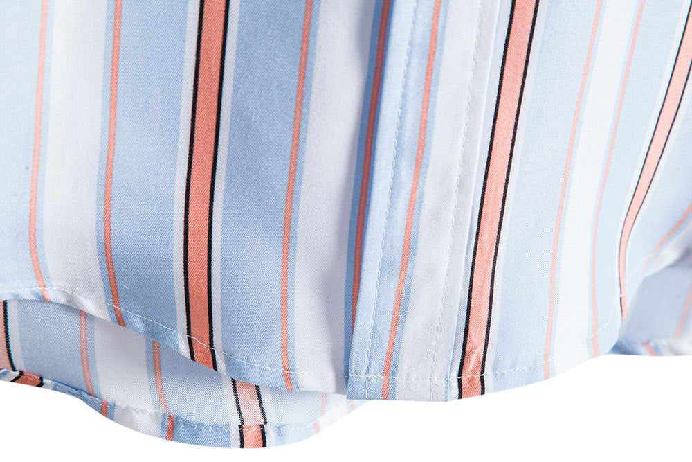 Summer Casual Striped Print Men's Shirts